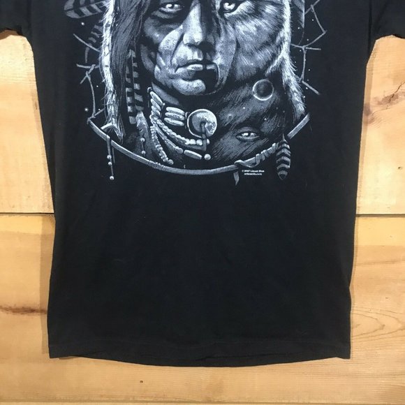 Liquid Blue Dreamcatcher Native American Indian Wolf T-Shirt Mens Size Small - Picture 4 of 12